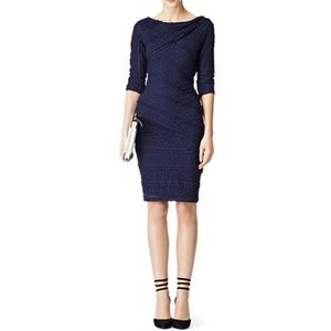 REISS Janelle Navy Blue Lace Bodycon Dress 2